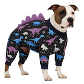 LovinPet large dog pajamas four-leg onesie provides calming, snug comfort during storms and separations
