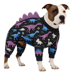 LovinPet large dog pajamas four-leg onesie provides calming, snug comfort during storms and separations