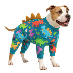LovinPet large dog pajamas four-leg onesie provides full-body coverage for calm comfort