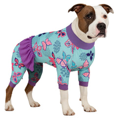 LovinPet large dog pajamas navy butterfly wings full view for stylish comfort