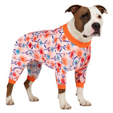 LovinPet large dog pajamas with wildflowers flame print for warm, comfortable wear.