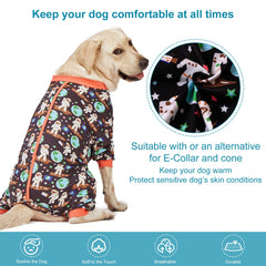 LovinPet Pitbull Onesie knee-coverage close-up highlights knee protection for recovery-friendly wear.