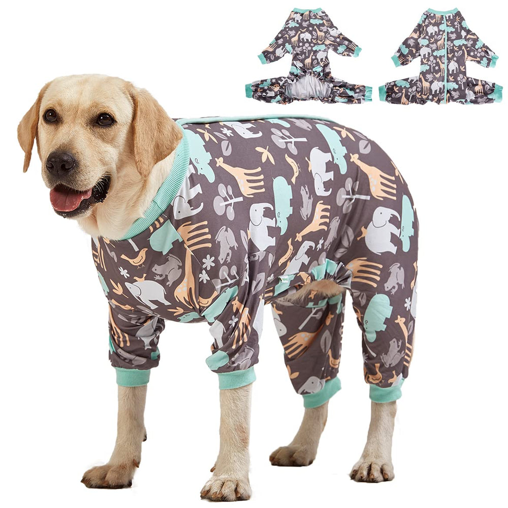 LovinPet Pitbull Pajamas hippos zoo cozy full coverage design