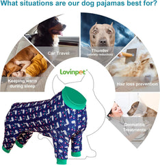 LovinPet post-surgery-recovery-dogs pajama design provides soft full-coverage