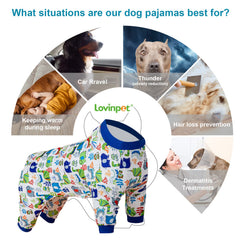 LovinPet protective recovery suit knee coverage helps prevent itching.