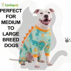 LovinPet pull-on four-leg bodysuit with easy on/off design