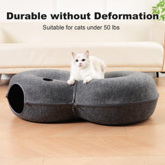 LovIntry cat tunnel with 12 balls included for active play and hunting-style fun.