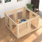 LOVIVO 8-panel dog playpen with door for quick indoor setup and safe containment.