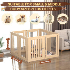 LOVIVO playpen with gate and panels enables easy access and flexible layout.