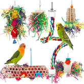 lovyoco foraging bird toy shredding paper perch promotes enrichment and play