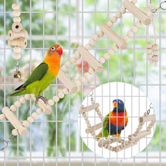 lovyoco-percha-pajaro-madera perchero seguro para trepar y descansar.