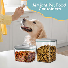 LOYOSEL dog treat jar stackable design saving pantry space.