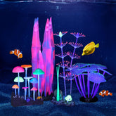 LPraer glow aquarium seaweed enhances underwater scenery when lit