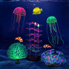 Lpraer glow branch coral pedestal creates a striking focal point in your aquarium.