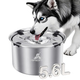 LQPBDFDC no-spill dog water bowl side view highlights spill-proof design for cleaner floors.
