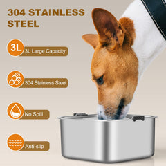 LQPBDFDC No Spill Water Bowl with ergonomic height supports comfortable drinking posture.