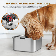 LQPBDFDC No Spill Water Bowl's non-slip base keeps it steady during energetic pets.