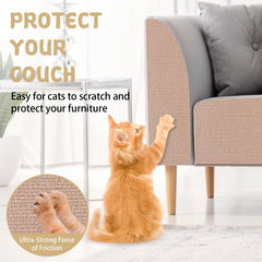 LSGCQ climbing cat scratcher mat beige cutting guide enables easy DIY customization.
