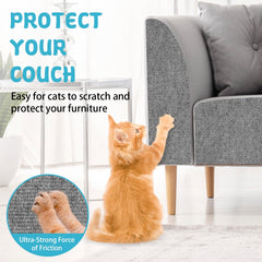 LSGCQ Climbing Cat Scratcher Mat mounted on cat tree shelf to protect surfaces