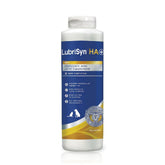 LubrisynHA bottle pour demonstrates easy daily dosing for pets.