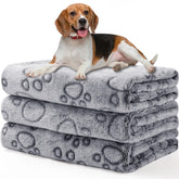 Luciphia 1 Pack 3 Blankets paw-printed design for cozy pet warmth.