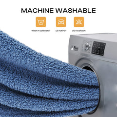 Luciphia fabric close-up—microfiber and sherpa fibers feel ultra-soft