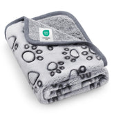 Luciphia premium soft dog blanket paw-print grey 41x31 keeps pets warm while lounging