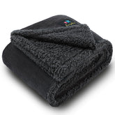 Luciphia waterproof bed blanket front view shows plush fleece and reversible warmth for pets.