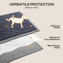 Luciphia pet blanket on sofa protects furniture from stains and fur transfer.