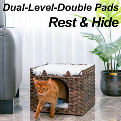 Luckitty foldable cat bed in flat-fold ready for storage