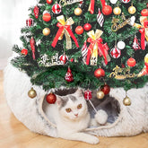 Luckitty warm fluffy tunnel bed white side view for a cozy indoor hideaway