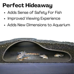 Lucky Critter aquarium-safe-plastic-tunnel-cave sinks naturally for simple placement without burying.
