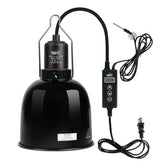 Lucky Herp reptile light fixture angle view showcases sturdy build for reliable terrarium lighting.
