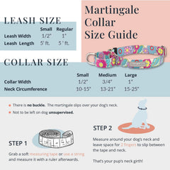 Lucky Love Dog Carriebelle martingale collar soft webbing close-up for comfort.