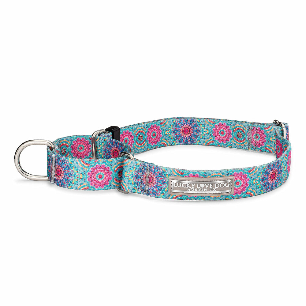 Lucky Love Dog martingale collar Clara large closeup highlighting soft webbing for comfortable daily wear