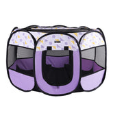 Lucky Monet playpen pop-up quick-setup for busy pet parents, ideal for travel.