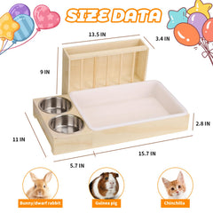LuckyBOPAN wooden hay feeder with increased capacity supports longer hay intervals.