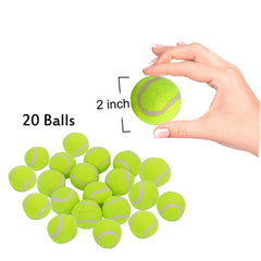 LUCKYERMORE 2-inch mini dog tennis ball, perfect for small dogs and ball launchers.