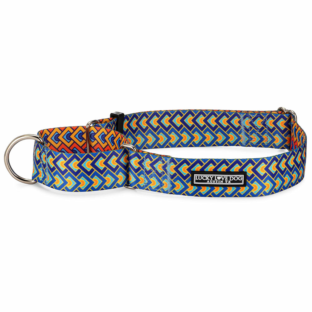 Lucky Love Dog wide martingale collar with no-slip design for secure walks