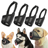 LUCKYPAW 4-piece mesh dog muzzle set ready for size selection and daily use