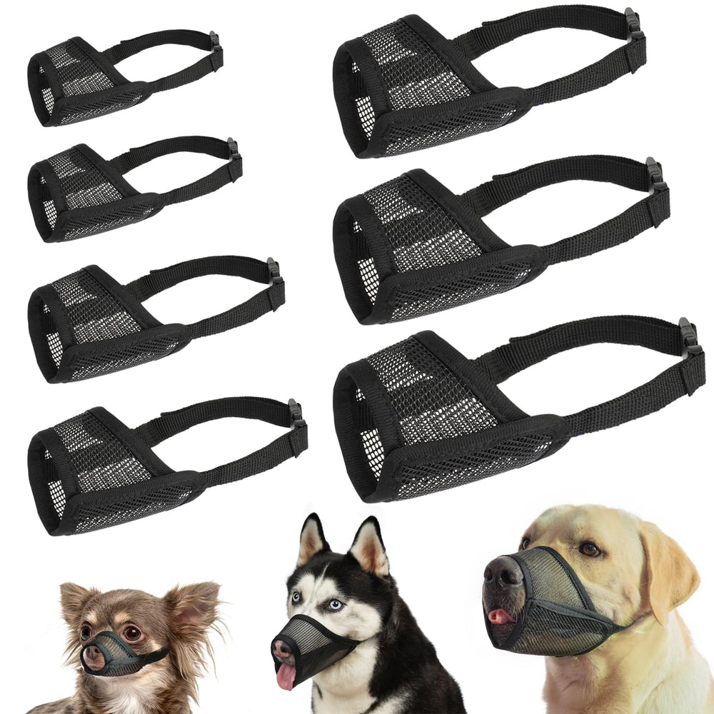 LUCKYPAW Muzzle Set Mesh Coverage provides breathable protection during grooming and outdoor walks