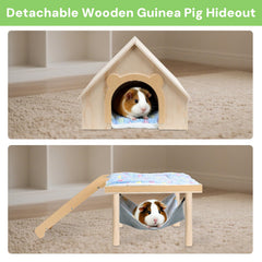 LUCKYBOPAN guinea pig hideout double deck promotes climbing and exploring