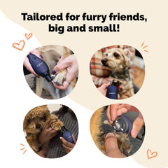 LUCKY TAIL pet nail grinder diamond-bit heads closeup demonstrates precise, safe filing.