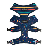 Lucy & Co Space Doodle harness front view showing comfy adjustable fit for daily walks