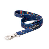 Lucy & Co Space Doodle leash close-up with padded neoprene handle for comfortable walks.
