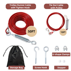 LUFFWELL 15ft tie-out cable for flexible long-range play