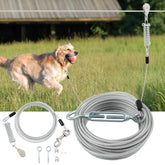LUFFWELL dog-runner main cable 200ft: sturdy reach for safe yard exploration.