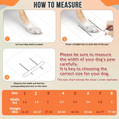 Lukovee dog shoes warm fleece inside for cozy winter protection