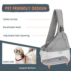 Lukovee dog sling adjustable padded strap for comfortable wear