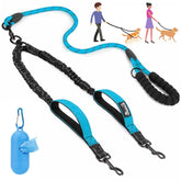 Lukovee Double Dog Leash 360° swivel prevents tangles during active walks